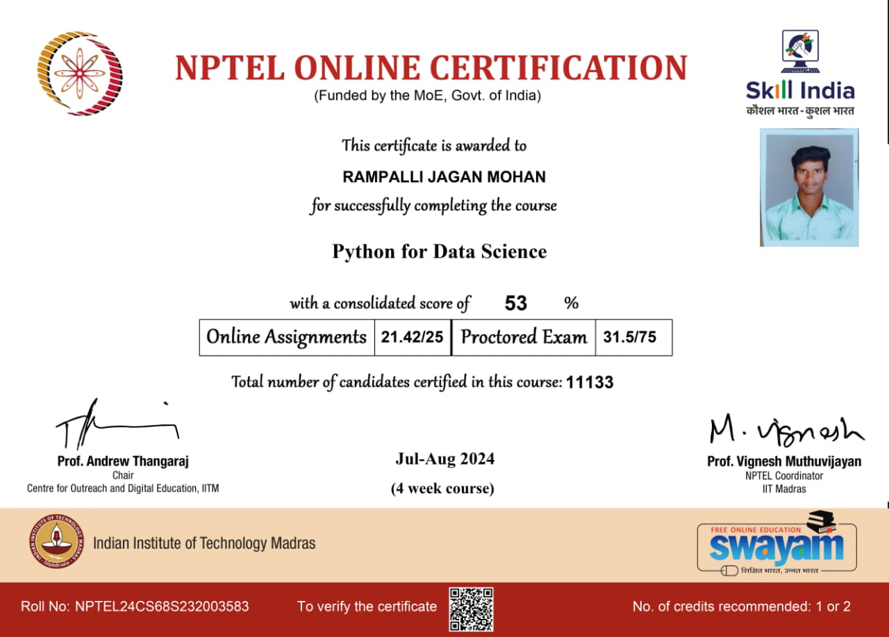 Python for Data Science - NPTEL